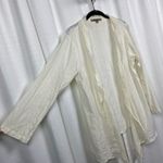 Flax Cream Linen Tank&Long Sleeve Open Drape Front Jacket Sz.S Photo 9