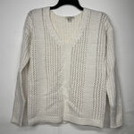 Cozy Casual Knit Sweater Women’s Size Small Casual Lightweight Pullover Top White Photo 0