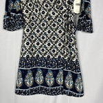 Altar'd State NWT  Wrap Dress Boho Floral Blue Navy White Size Small Easter Modest Photo 6