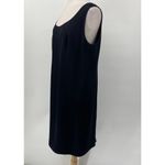 Vintage 90s Tom & Linda Platt Silky Sheath Dress Sleeveless Scoopneck Womens 16 Black Photo 3