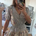 Love Shack Fancy Floral Ruffle Cotton Mini Dress Photo 1