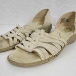 Earth Spirit Womens Shoes Size 8.5 Cream Leather Open To0e Slip On Photo 0