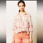 Anthropologie Holding Horses Pink Pocket Blushed Plaid Buttondown Shirt Size L Photo 11