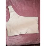 Girlfriend Collective  Ivory Bianca One Shoulder Bra Size Small Photo 1