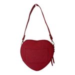 CGYGP Heart Purse Vegan Leather Shoulder Handbag With Wrist Strap Red Photo 3