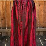 Neiman Marcus Farinae Collections Red and Black Long Skirt size 4 Photo 2