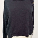 Free People  Women's Don't Forget‎ Me Button Pullover Shirt Top Black Size Medium Photo 0