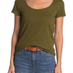 Madewell  Olive Green scoop neck baby tee Photo 0