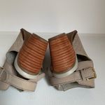 Cole Haan  Gray Perforated Peep Toe Booties Heels Women 7.5B Cutout Photo 10