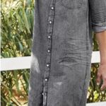 Frank & Eileen Rory Denim Maxi Shirtdress Mineral Wash Gray Small EUC Photo 0