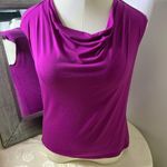 Sunny Leigh  Fuchsia Drape Neck Tank Top Photo 10