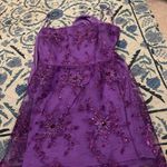 Lucy in the Sky  Floral Mesh Dress in Purple L Photo 6