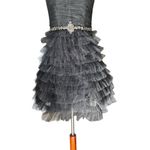 David's Bridal David’s Bridal Short Strapless Tiered Tulle Dress Photo 4