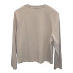 Mango  Womens Decorative Stitching Crew Neck Long Sleeve Sweatshirt Beige‎ Medium Photo 3