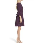 Eliza J NWT‎  Purple Fit Flare Bell Sleeve Stretch Dress Pockets Size 22W Photo 1
