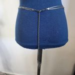 Vintage Silver Western Concho Medallion Adjustable Belt Black Photo 5