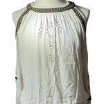 Free People  Embroidered Cold Shoulder Long‎ Sleeve Top Blouse Photo 0