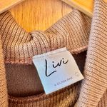 Olivia Rae  Brown Knit Turtleneck Tank Top Women’s Large Photo 3