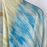 Chico's Chico’s Blue & White Print Knit Open Front Swimsuit Cover Top 2 L Photo 2