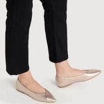 Birdies  Goldfinch Metallic Gold Pointed Flats Size 9 Photo 0