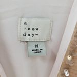 A New Day Womens Sequin Tank Top Medium Cream Sleeveless V Neck Holiday Party Photo 9