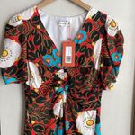 RHODE Maci Midi Dress Scarlet Aura Blossom Grande Red Size 0 Photo 4