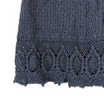 Athleta Crochet Mini Skirt Womens S Charcoal Gray 100% Cotton Boho Cottagecore Photo 2