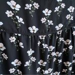 Gap  Black White Floral Dress Tunic Wide Sleeves Women’s size Small Modest‎ Fit Photo 3
