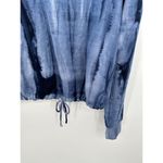 Socialite Womens Cropped Tie Dye Sweatshirt Blue Cinch Tie Hoodie Size S Photo 2