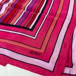 Echo Vintage Silk Scarf Pink Red Orange Stripe Photo 1