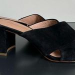 Madewell The Greer Mule Sandal Size 7.5 Black Comfort Suede Medium Block Heel Photo 3