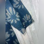 Anokhi Lotus Print Cowl Neck Tunic size large Blue Photo 2