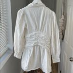 Sovere Momento White Long Sleeve Ruched Long Sleeve Shirt Dress Size Medium Photo 4
