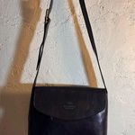 Black Leather Made in Italy Pettinati Firenzi Crossbody Flap Bag shoulder luxury Photo 0