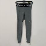 Nike  Women’s Gray Pro Mid-Rise Mesh-Paneled Leggings S Photo 2