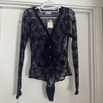 Free People Intimately “Lady Lux Bodysuit” Grape Soda (Purple) Sheer Lace Photo 2