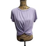 JODIFL  Top Womens Size Small‎  Casual Lavender Short Sleeve Twist Front Modern Photo 1