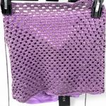 NWT White FOX | S / M | Set Skirt Halter Crochet Outfit Purple Mini Cropped Photo 3