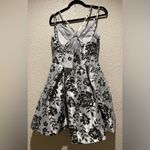 B Darlin NWT B. Darlin Juniors A Line Dress Sleeveless Shimmering Metallic Silver & Blac Photo 1
