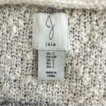 Joie  Plaid Button Up V-Neck Cardigan Sweater Cream Gray Size S Photo 4