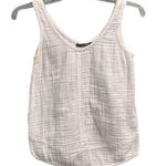 Michael Stars  Size XS White Cotton Tank Beachy Casual Gauzy Minimalist Photo 0