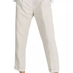 Reiss  Lily Pull-On Straight-Leg Trousers Button Fly Size 6‎ White Coastal Photo 0