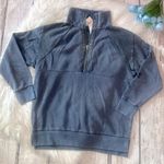 Victoria's Secret PINK  Faded Blue Half Zip Logo Pullover Sweater Size Small Photo 1