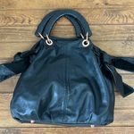 Zac Posen Z Spoke by  black large leather handle bag with side bows Photo 0