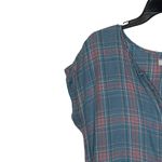 Billy‎ T Shirt Dress Size Small Blue Pink Plaid Pockets Lyocell Womens SS Photo 2