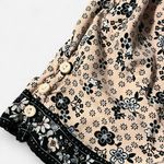 Vera Bradley  Pink and Black Floral Print Short Sleeve Top, Size X-Large Photo 3