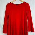 Eileen Fisher Eileen Fisher Viscose Jersey Ballet Neck Flared Red Top Size S Photo 7