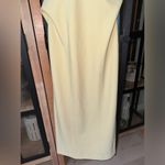MISHA Alia midi dress halter neck criss cross open back bodycon cutout butter Yellow Size 2 Photo 10