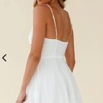 Selfie Leslie  Ruffle Hem‎ Babydoll Dress White - Size S - NEW With Tags. Photo 13