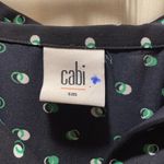CAbi  5019 Navy, Green & White Martini Blouse Photo 3